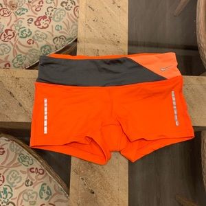 Nike Dri-Fit Orange Reflective Running Shorts